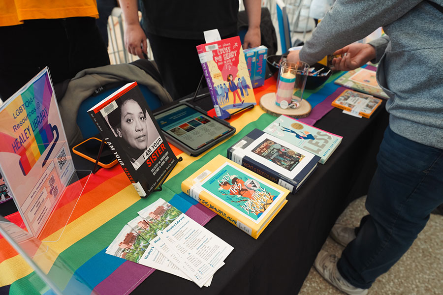 Healey Library offerings at LGBTQ+ celebration