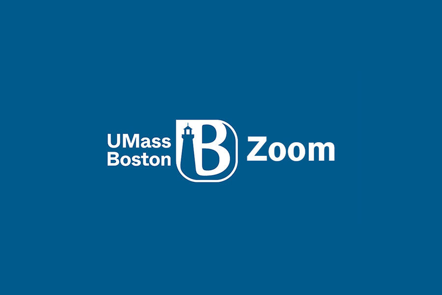 UMass Boston logo with text 'Zoom'
