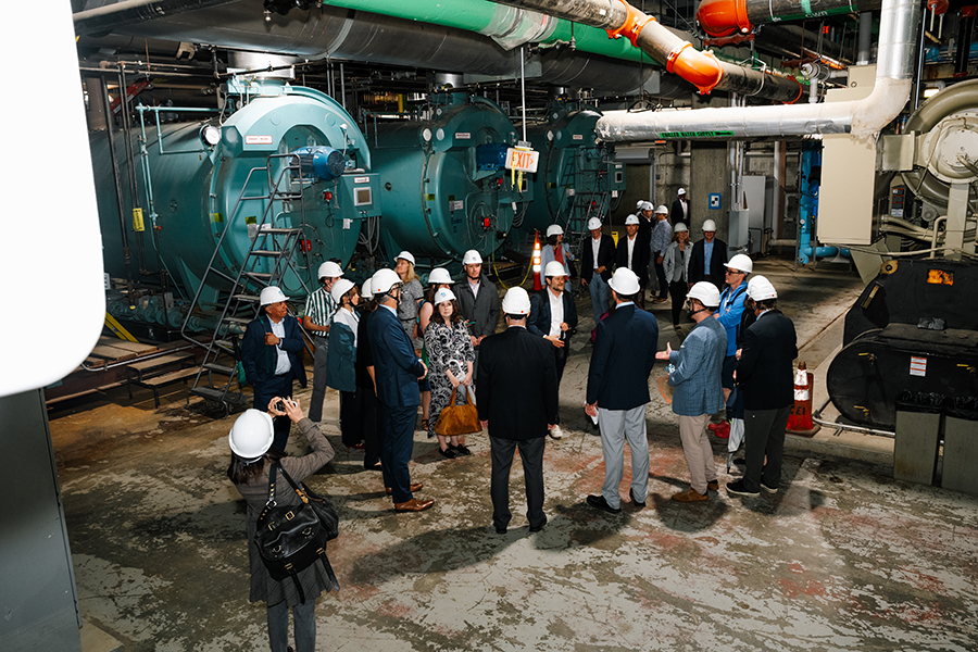 The Green Ribbon Commission tours UMB's plant