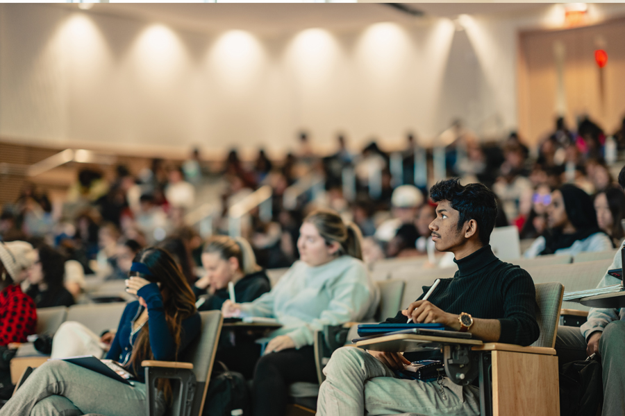 grad students sitting in a lecture hall