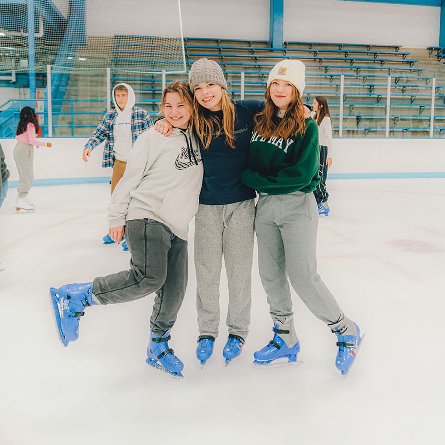 Students Ice Skating
