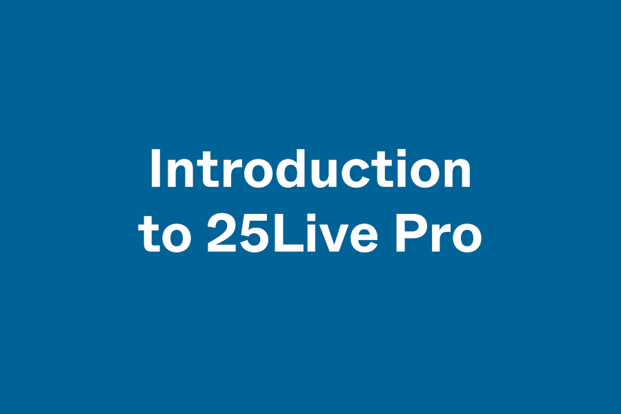 introduction to 25live pro