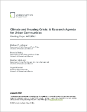 Climate and Housing Crisis: A Research Agenda for Urban Communities