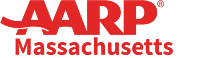 AARP Massachusetts logo in red