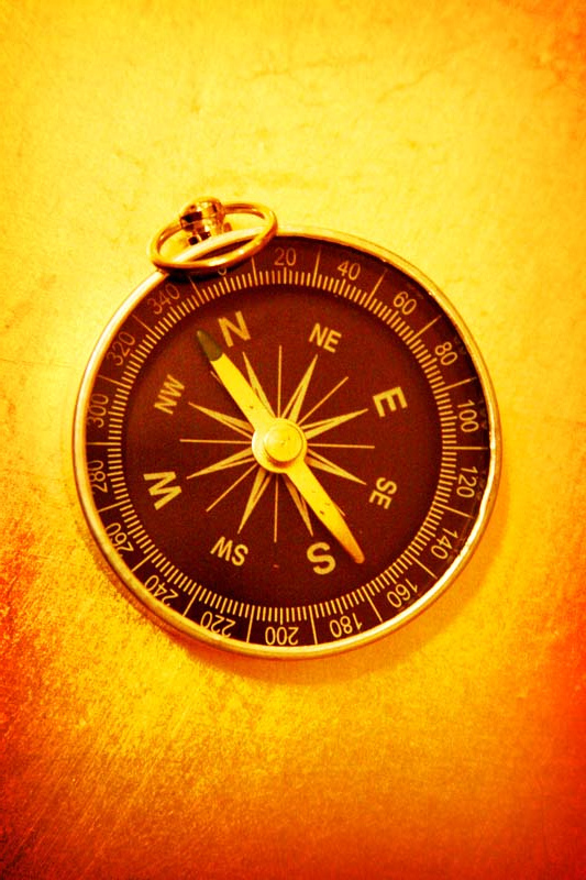 Gold compass