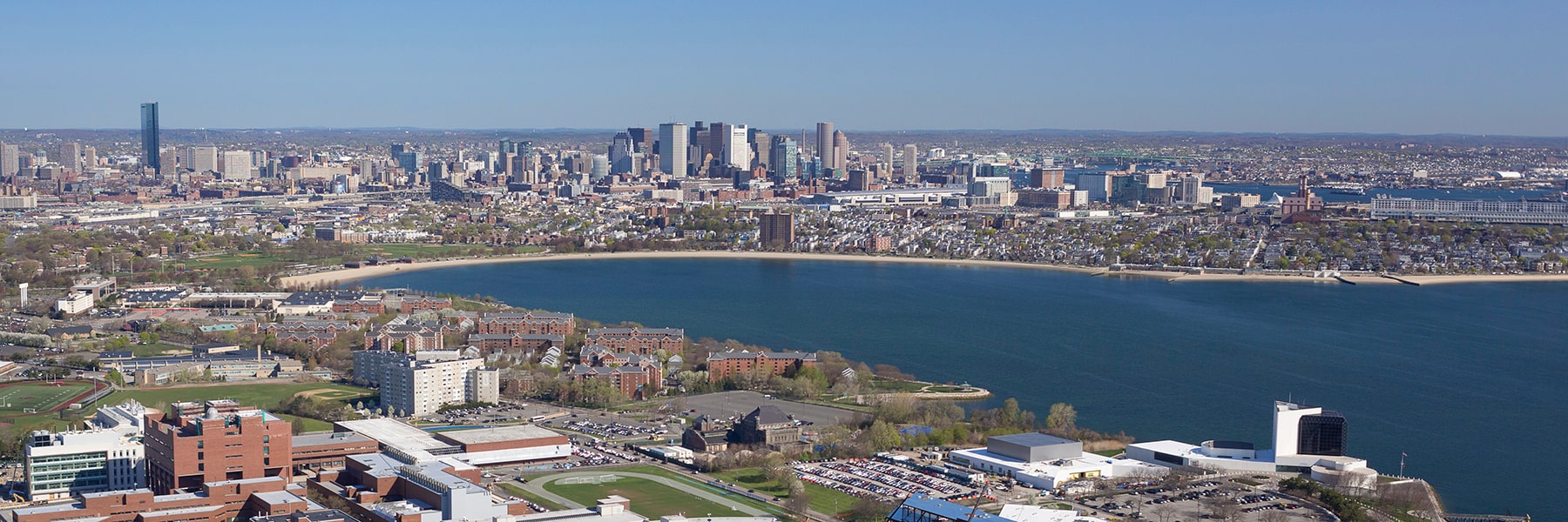 aerial view of Boston Harbor