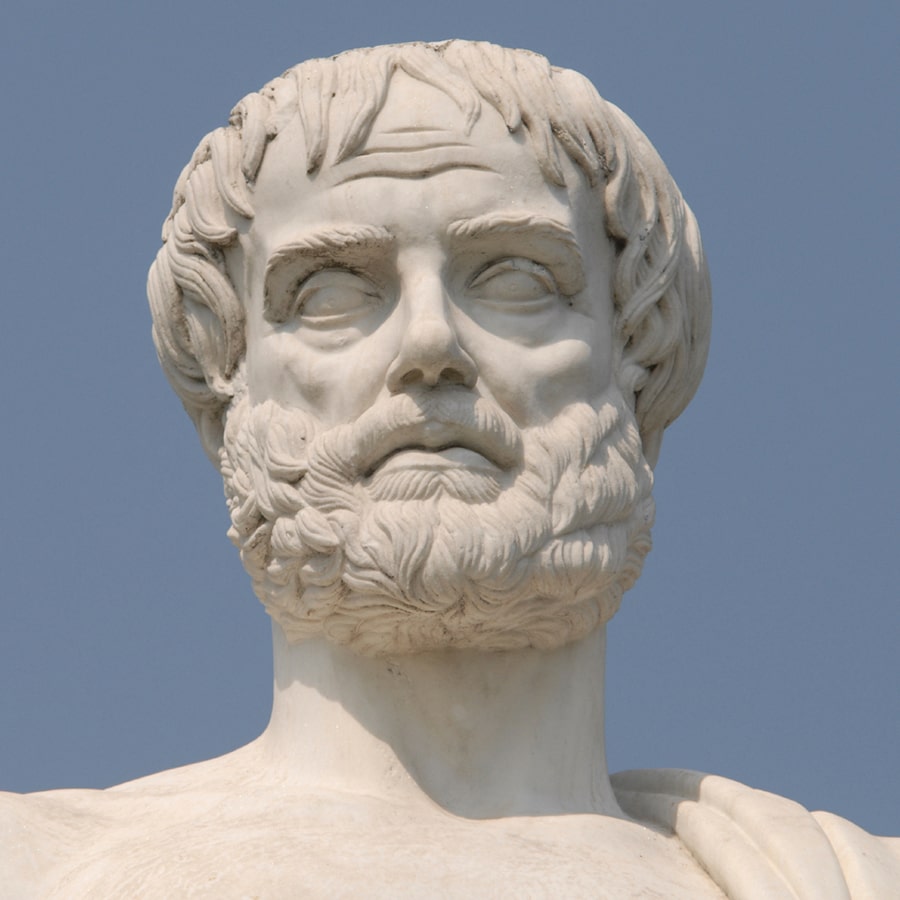 Sculpture of Aristotle.