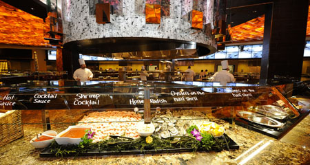 The buffet at Seasons, Mohegan Sun.