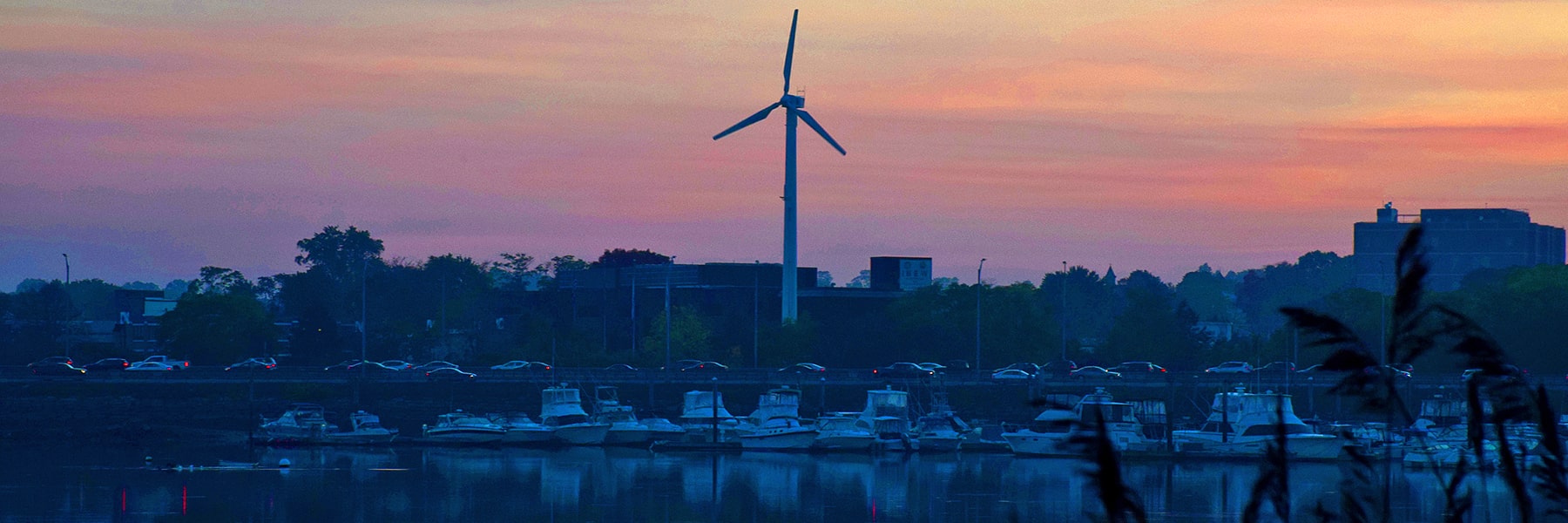 Wind turbine in Boston.