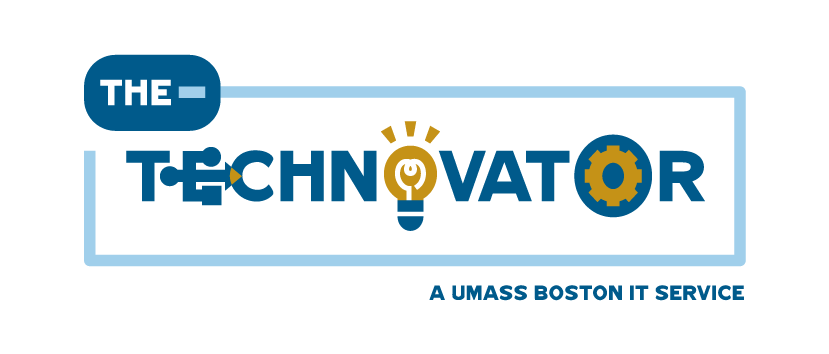 The Technovator decorative graphic with a light bulb replacing the letter O.