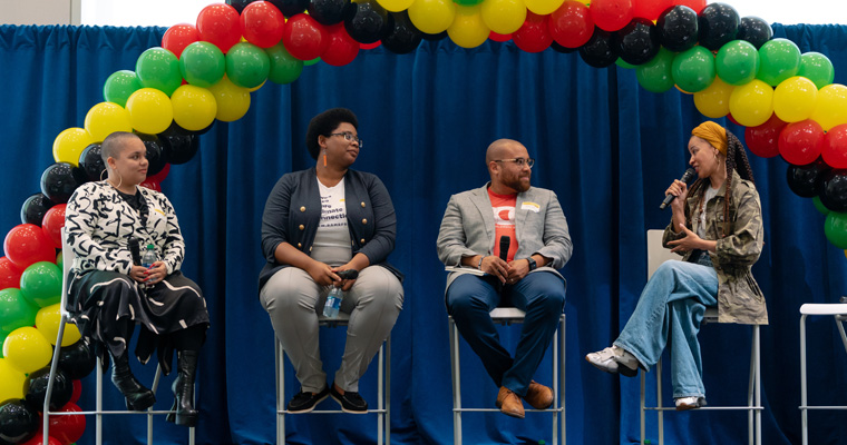 Panelists discuss beautiful resistance at BLM Day 2022.