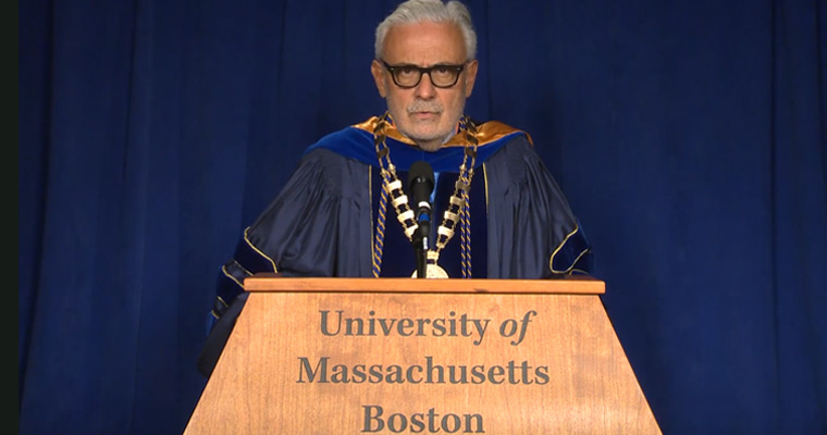 Chancellor Marcelo Suárez-Orozco gives the convocation address