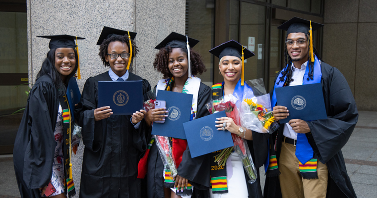 graduates outside TD Garden