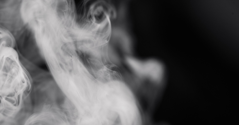 Smoke against a black background 