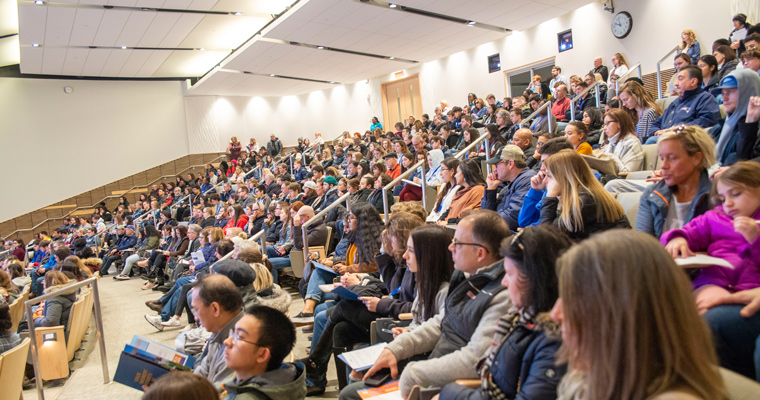 Welcome Day crowd in auditorium