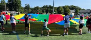 Campers with Parachute