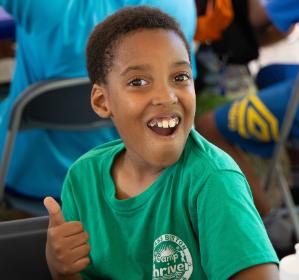 Camper Giving Thumbs Up