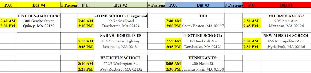 Camp Shriver Transportation