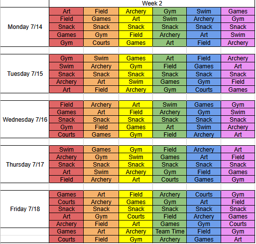 Week 2, updated 7-9, 11am