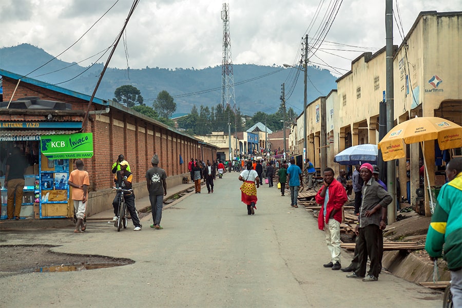 Street in a developing country.