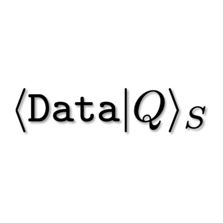 DataQS Logo. Bra-ket showing the overlap of Data and Q (for Quantum) in the subspace S (for Science)