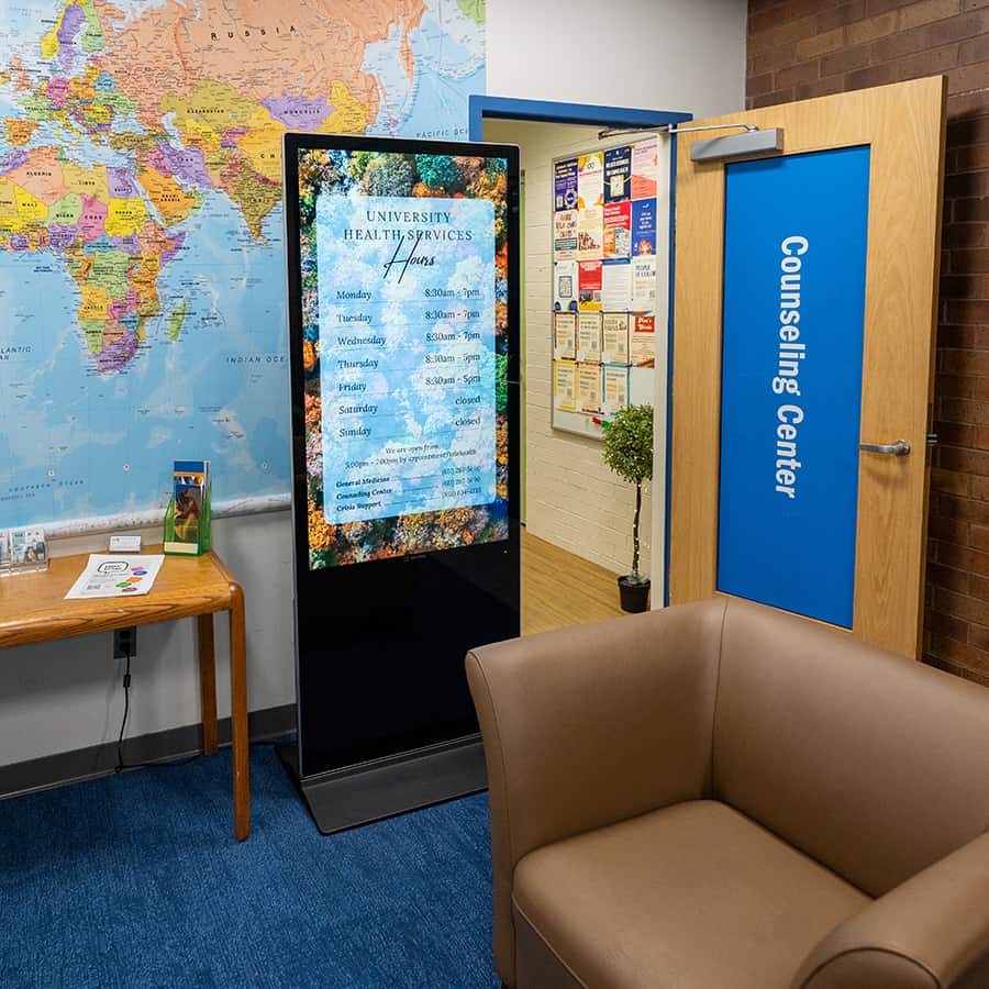 UMass Boston Counseling Center waiting room