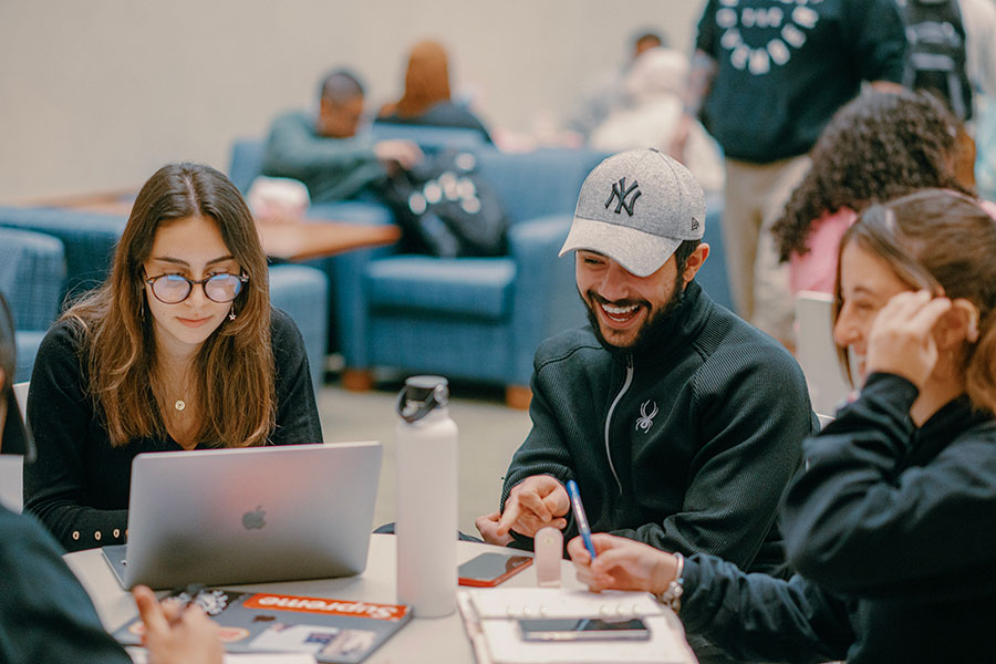 Students on laptops