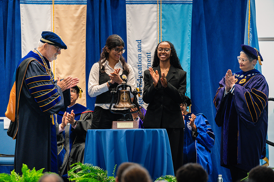 Student leaders ring the Beacon Bell