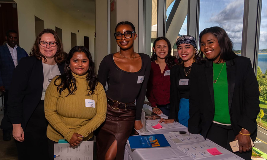 organizers and students at wood lecture