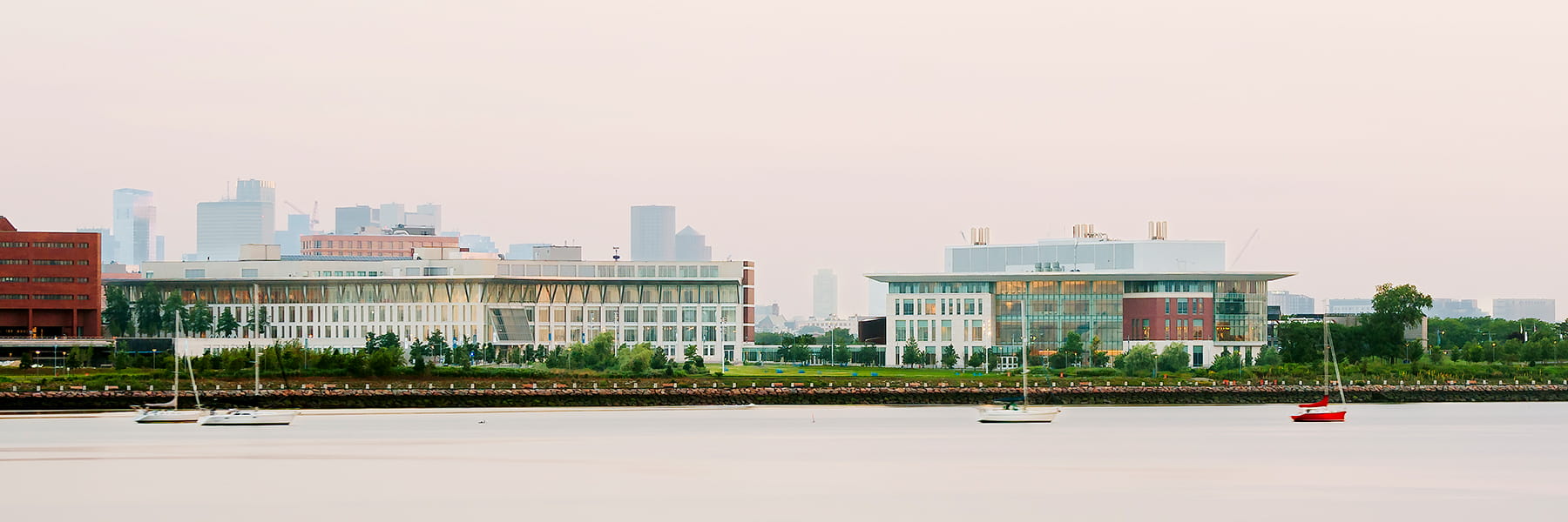 Campus view from the water.